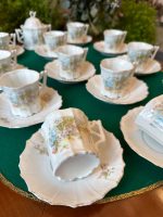 Antīka porcelāna tējas un kafijas tasīšu servīze 12 personām ar ābeļziedu dekoru (Antique Porcelain Tea & Coffee Cup Service for 12 Persons) (3833) - Image 19