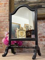 Melnkoka toņa spoguļa aizslietnis — Napoleona III stilā (Ebonized Wood Mirror Screen in Napoleon III Style) (5730)