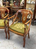 Exclusive Empire style set with 6 chairs, 4 chairs without armrests, 2 chairs with armrests, with bronze detailing (7094) - Image 6