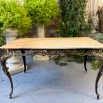 Metalkaffebord med stenplade (2741)