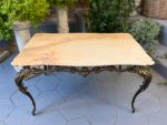 Metall-Couchtisch mit Steinplatte (2741) – Bild 2