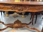 Louis XV Style Carved Table with Drawer — Napoleon III Era (7093) - Image 5