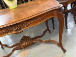 Louis XV Style Carved Table with Drawer — Napoleon III Era (7093) - Image 3