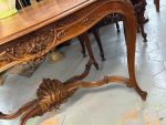 Louis XV Style Carved Table with Drawer — Napoleon III Era (7093) - Image 6