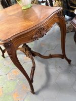 Louis XV Style Carved Table with Drawer — Napoleon III Era (7093) - Image 13