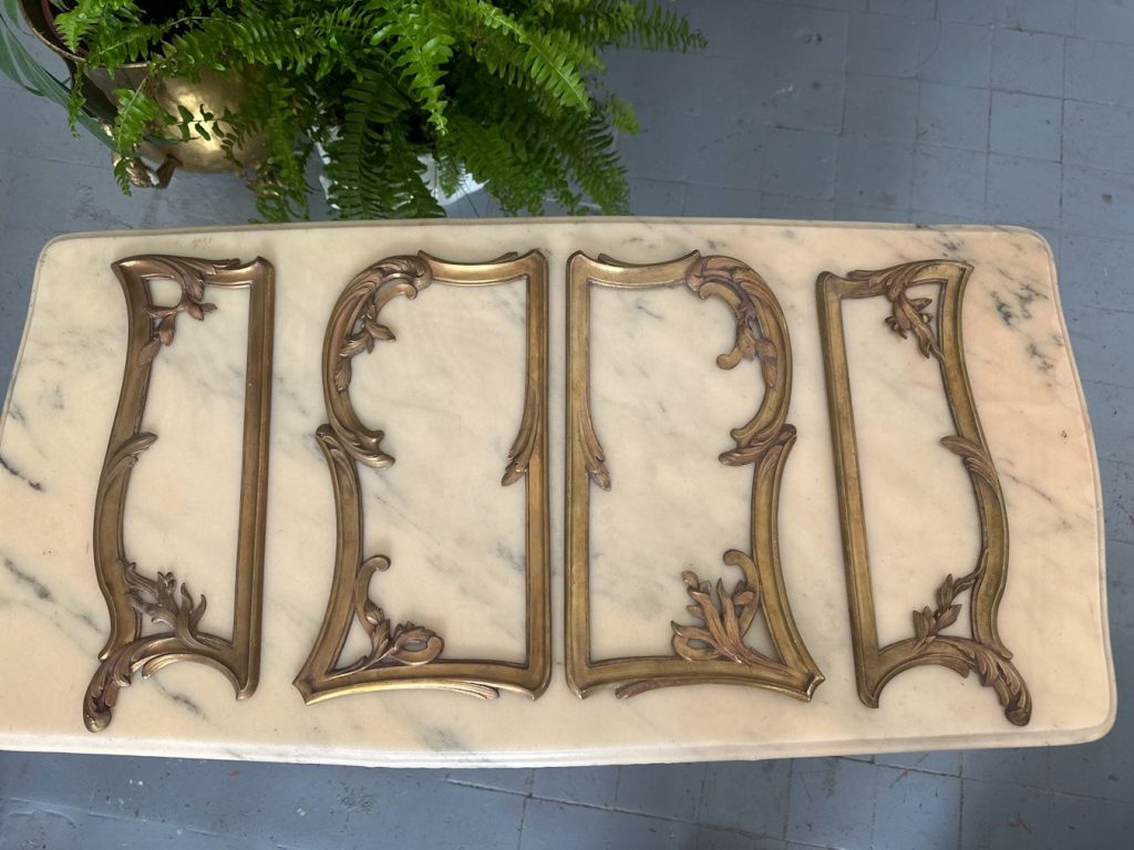 Messing Dekorationsrammesæt, 4 stk (4875)