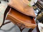 Louis XV Style Carved Table with Drawer — Napoleon III Era (7093) - Image 12