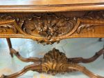 Louis XV Style Carved Table with Drawer — Napoleon III Era (7093) - Image 8