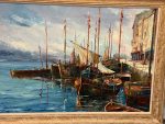 Majestātiska un Monumentāla 1931. Gada Marīnas Oriģinālglezna (large framed maritime oil painting) — Marīnas un postimpresionisma žanrā, (5567) - Image 3