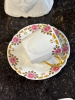 Limoges porcelāna kafijas servīze ar rožu vītni — Art Deco stilā (Limoges Porcelain Coffee Service with Rose Garland — Art Deco Style) (6878) - Image 12