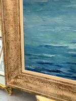 Majestātiska un Monumentāla 1931. Gada Marīnas Oriģinālglezna (large framed maritime oil painting) — Marīnas un postimpresionisma žanrā, (5567) - Image 15