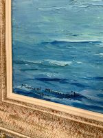 Majestātiska un Monumentāla 1931. Gada Marīnas Oriģinālglezna (large framed maritime oil painting) — Marīnas un postimpresionisma žanrā, (5567) - Image 4