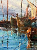 Majestātiska un Monumentāla 1931. Gada Marīnas Oriģinālglezna (large framed maritime oil painting) — Marīnas un postimpresionisma žanrā, (5567) - Image 13