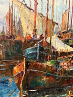 Majestātiska un Monumentāla 1931. Gada Marīnas Oriģinālglezna (large framed maritime oil painting) — Marīnas un postimpresionisma žanrā, (5567) - Image 18