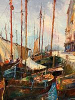 Majestātiska un Monumentāla 1931. Gada Marīnas Oriģinālglezna (large framed maritime oil painting) — Marīnas un postimpresionisma žanrā, (5567) - Image 17