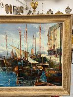 Majestātiska un Monumentāla 1931. Gada Marīnas Oriģinālglezna (large framed maritime oil painting) — Marīnas un postimpresionisma žanrā, (5567) - Image 8