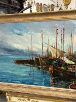 Majestātiska un Monumentāla 1931. Gada Marīnas Oriģinālglezna (large framed maritime oil painting) — Marīnas un postimpresionisma žanrā, (5567) - Image 11
