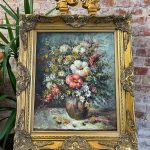 Spectacular 19th or early 20th-century antique floral still life by W. Collins