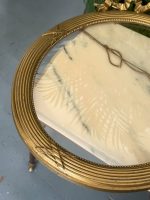 Zelta krāsas ovāli antīki koka rāmji ar bantes dekoru un stiklu — Pieejami 2gab. (antique french oval gilt wood frames) (4882) - Image 10