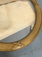 Zelta krāsas ovāli antīki koka rāmji ar bantes dekoru un stiklu — Pieejami 2gab. (antique french oval gilt wood frames) (4882) - Image 12