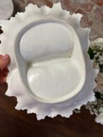 divdaļīgs porcelāna trauks, balts ar zelta detalizāciju (6243) - Image 9