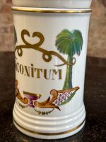 Vieux Paris aptiekas trauks ar vāku "Aconitum" — Restaurācijas laikmets (Vieux Paris Covered Apothecary Jar "Aconitum" — Restoration Period) (6881) - Image 4