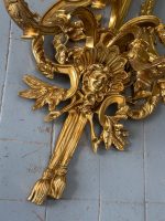 Monumentāla Bronzas Bra sienas lampa ar maskaronu — Luija XVI stils, Francija, circa 1770–1790 (4969) - Image 13