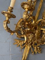 Monumentāla Bronzas Bra sienas lampa ar maskaronu — Luija XVI stils, Francija, circa 1770–1790 (4969) - Image 19