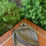 Metāla lāpstiņa un birstīte, jūgendstils (2807)