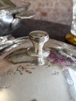 2gab art deco stila metāla terīnes sudraba krāsā, vidēji liela izmēra (7222) - Image 18