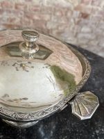 2gab art deco stila metāla terīnes sudraba krāsā, vidēji liela izmēra (7222) - Image 10
