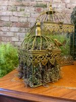 Decorative Metal Bird Cage, Gold Colour (2809) - Image 6