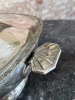 2gab art deco stila metāla terīnes sudraba krāsā, vidēji liela izmēra (7222) - Image 13
