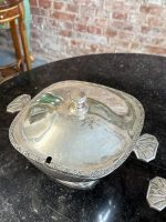 2gab art deco stila metāla terīnes sudraba krāsā, vidēji liela izmēra (7222) - Image 7