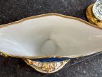 izsmalcināta porcelāna vāze, ar ziedu motīvu un zelta krāsas detalizāciju, vidēja izmēra, smaga (7181) - Image 10