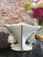 izsmalcināta porcelāna vāze, ar ziedu motīvu un zelta krāsas detalizāciju, vidēja izmēra, smaga (7181) - Image 11