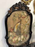 Monumentāls antīks kamīna ekrāns ar Paradīzes putnu — izšuvums un īstas spalvas (feather art tapestry) (5290) - Image 10