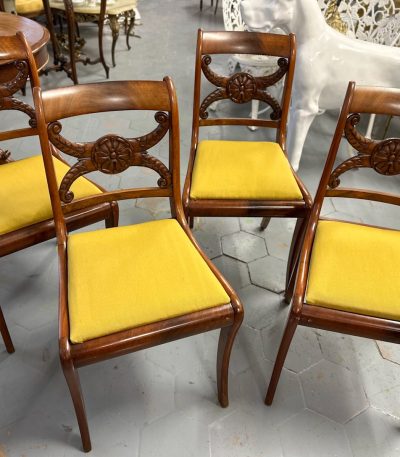 Biedermeier stole, 4 stk, valnød (3684)