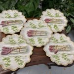 Grezni Sparģeļu, Porcelāna Trauki ar Zelta Akcentu (4215)