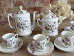 Antīka porcelāna tējas un kafijas servīze 5 personām ar pļavas ziedu dekoru (Antiquarian Porcelain Tea & Coffee Service for 5 Persons) (5605) - Image 8