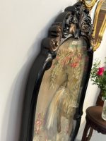 Monumentāls antīks kamīna ekrāns ar Paradīzes putnu — izšuvums un īstas spalvas (feather art tapestry) (5290) - Image 16