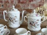 Antīka porcelāna tējas un kafijas servīze 5 personām ar pļavas ziedu dekoru (Antiquarian Porcelain Tea & Coffee Service for 5 Persons) (5605) - Image 6