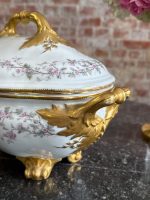 izsmalcināta porcelāna terīne ar ļoti bagātīgu zeltījumu, vidēji liela izmēra (7219) - Image 3