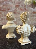 Two antique porcelain busts of Biedermeier and Romanticism style - Austro-Hungary (6898) - Image 5