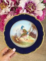 porcelāna šķīvis ar putna motīvu, neliela izmēra (5764)