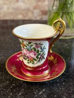 izsmalcināta porcelāna krūzīte un apakštasīte (6884) - Image 2