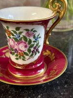 izsmalcināta porcelāna krūzīte un apakštasīte (6884) - Image 5