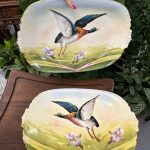 Liela Izmēra Porcelāna, Šķīvji/Paplātes ar Putniem (4220)