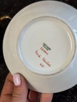 izsmalcināta porcelāna krūzīte un apakštasīte (6885) - Image 7