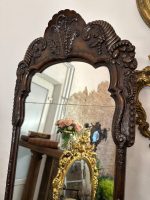 Carved Oak Wall Mirror – Baroque Style (Large Antique Carved Oak Wall Mirror in Baroque Style) (4597) - Image 2